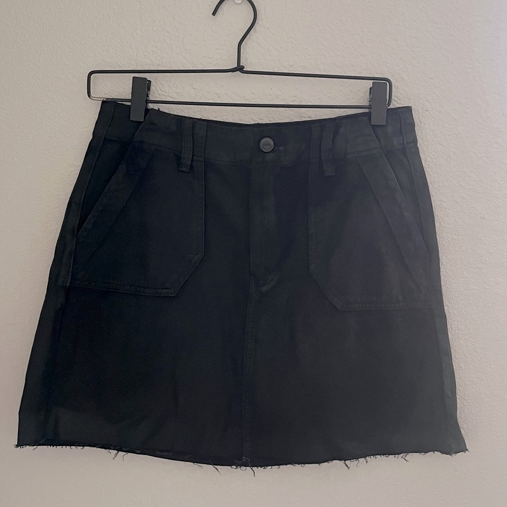 Paige coated denim skirt